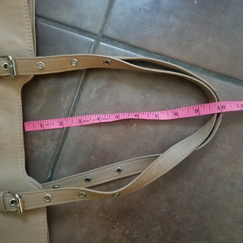 Steve Madden Beige Large Open Top Tote Bag Purse